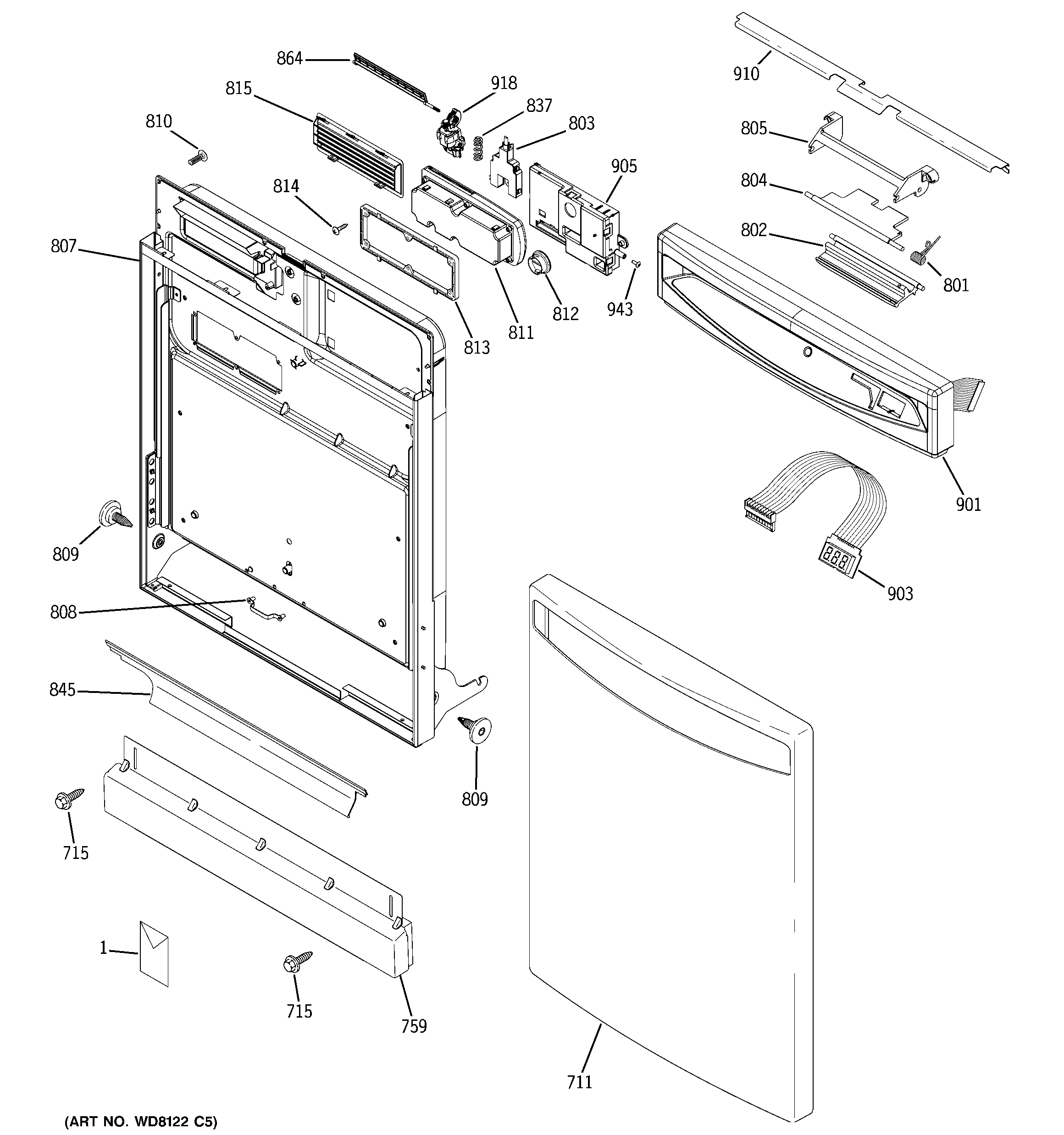 ESCUTCHEON & DOOR ASSEMBLY