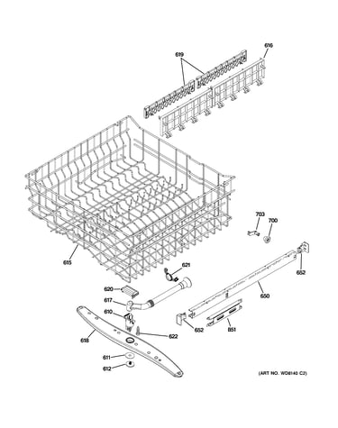 Upper rack assembly