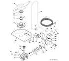 GE PDW8510J01BB motor-pump mechanism diagram