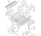 GE PDW8612K00SS upper rack assembly diagram