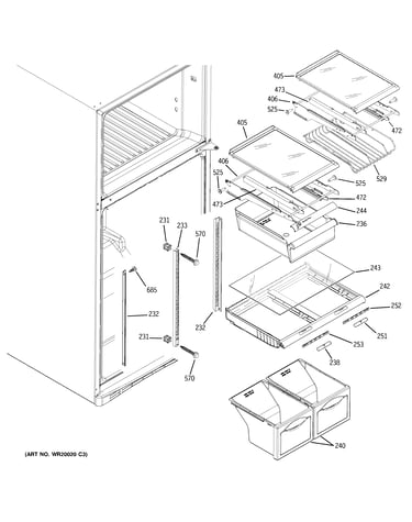 Fresh food shelves