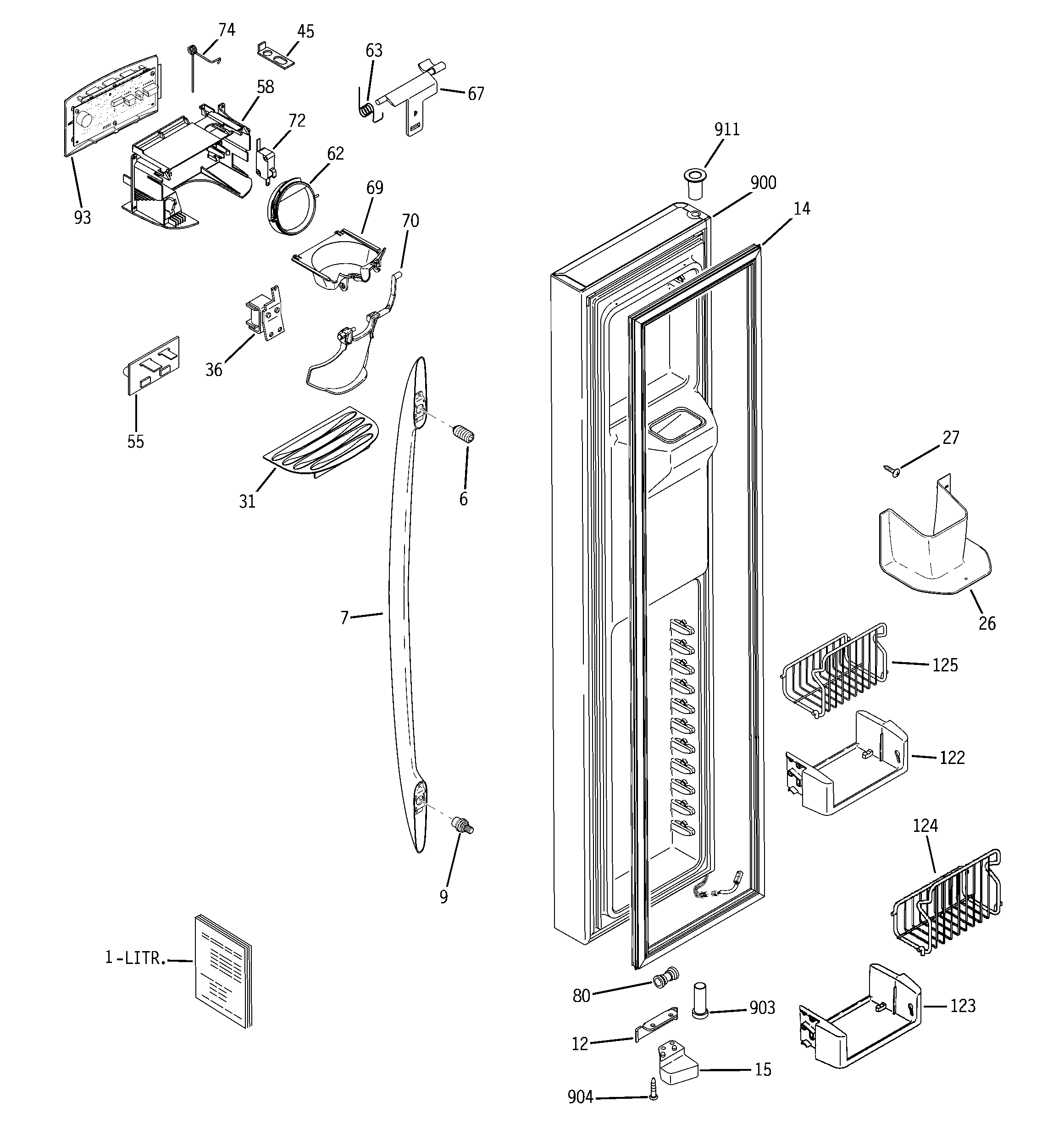 Freezer door