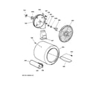 GE DBLR333GE2WW drum diagram