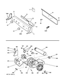 Backsplash, blower & motor assembly