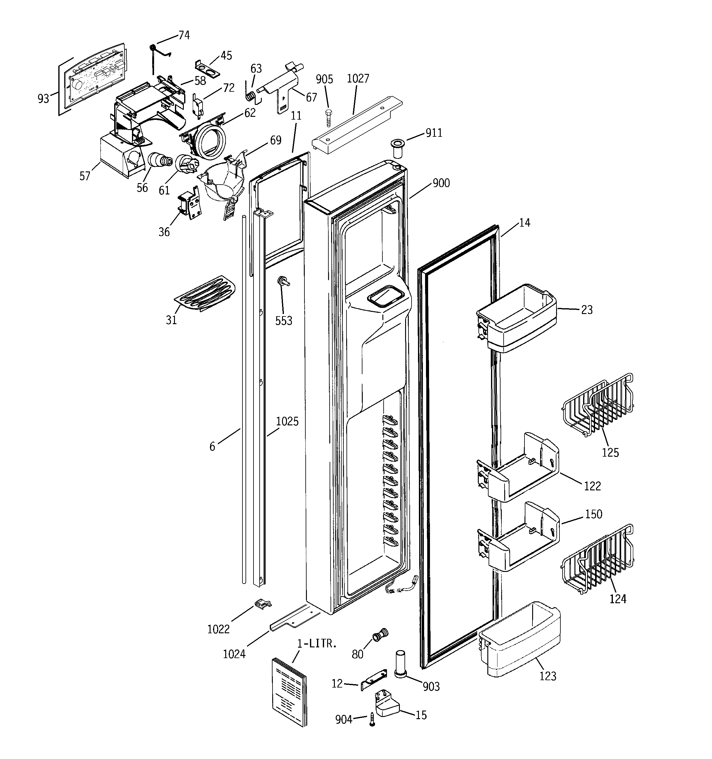 Freezer door