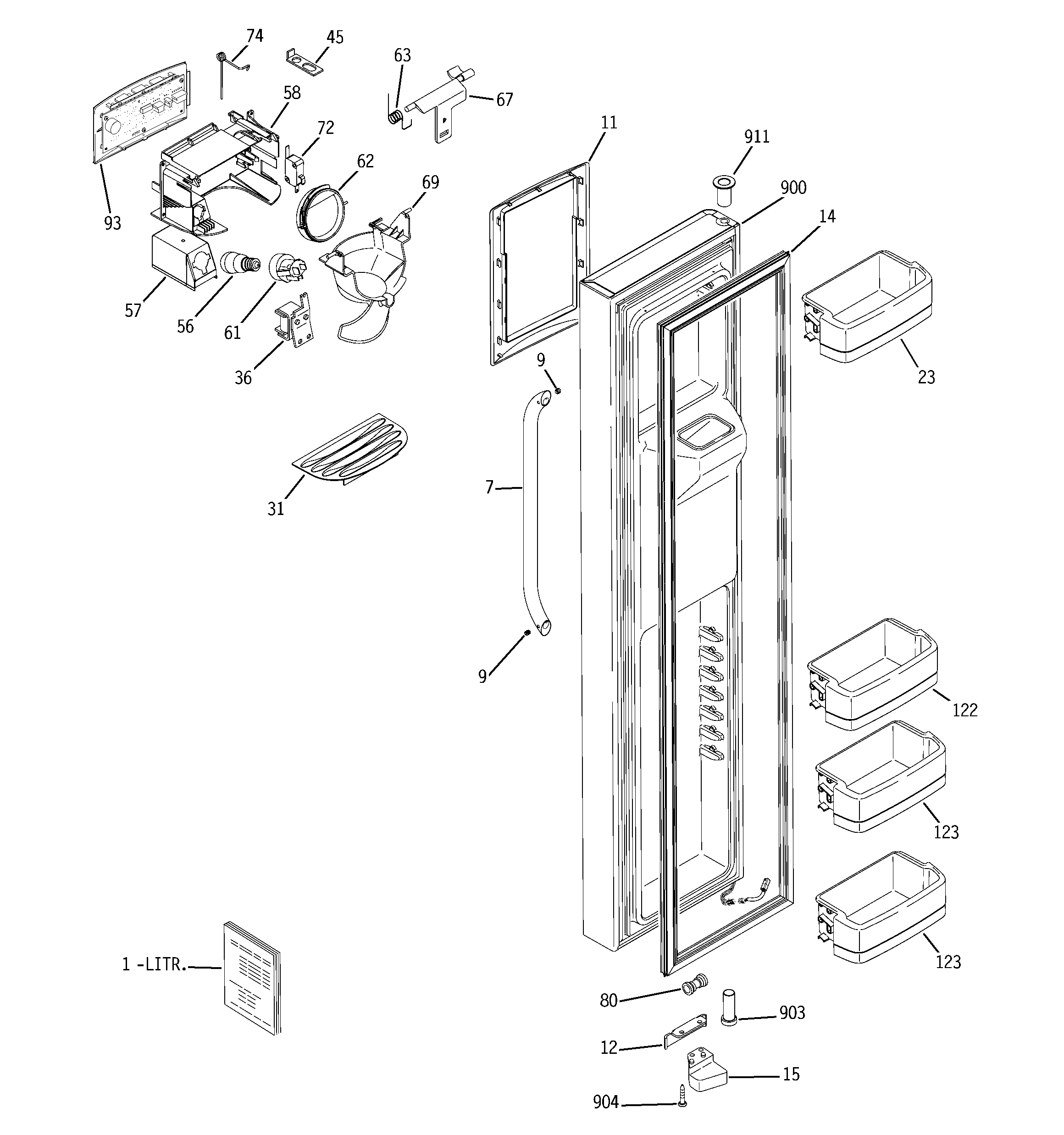FREEZER DOOR