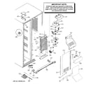 GE PSF23NGTCCC freezer section diagram