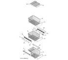 GE PSF23NGTCBB freezer shelves diagram