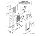 GE GSL25LGTDBS freezer section diagram