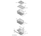 GE GSL25LGTDBS freezer shelves diagram