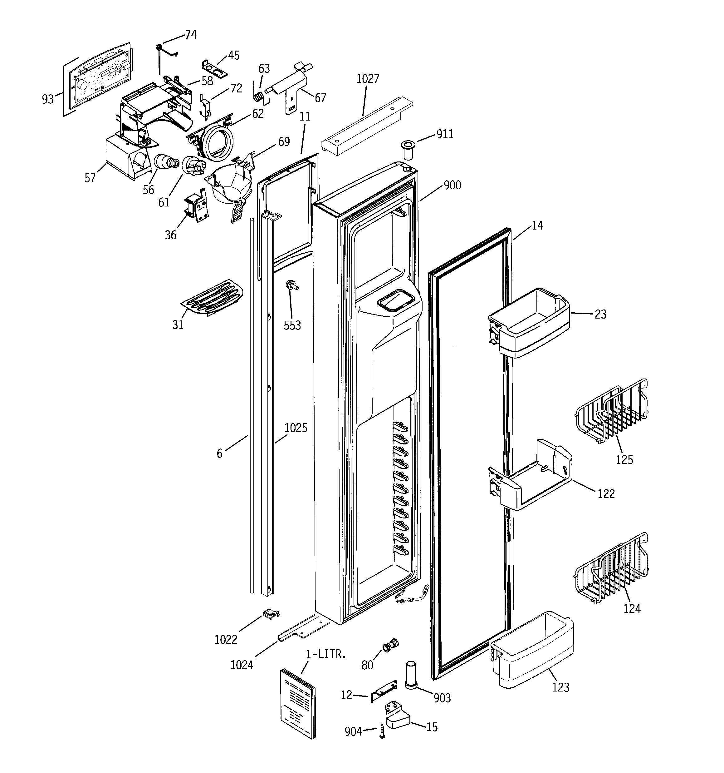 Freezer door