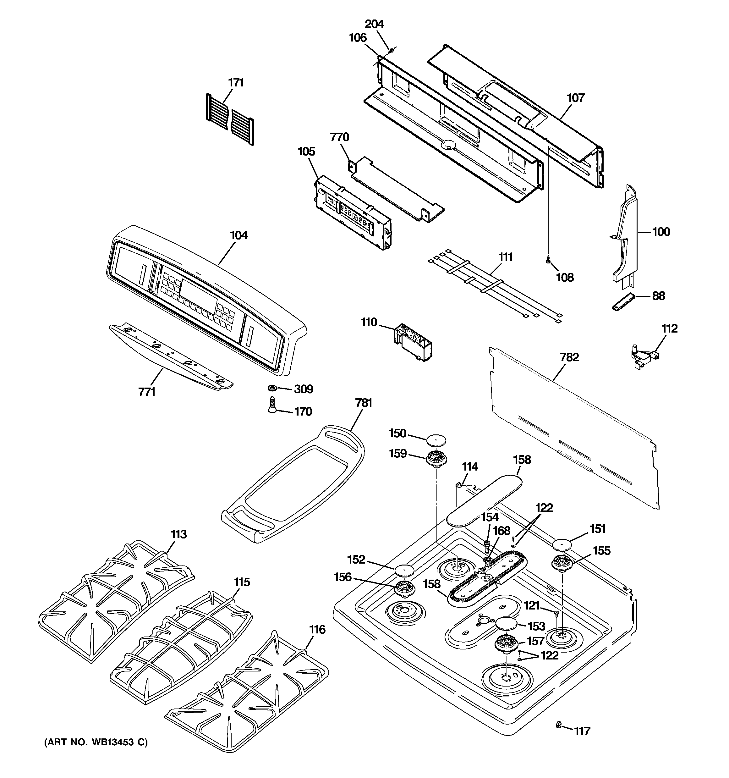 Control panel & cooktop