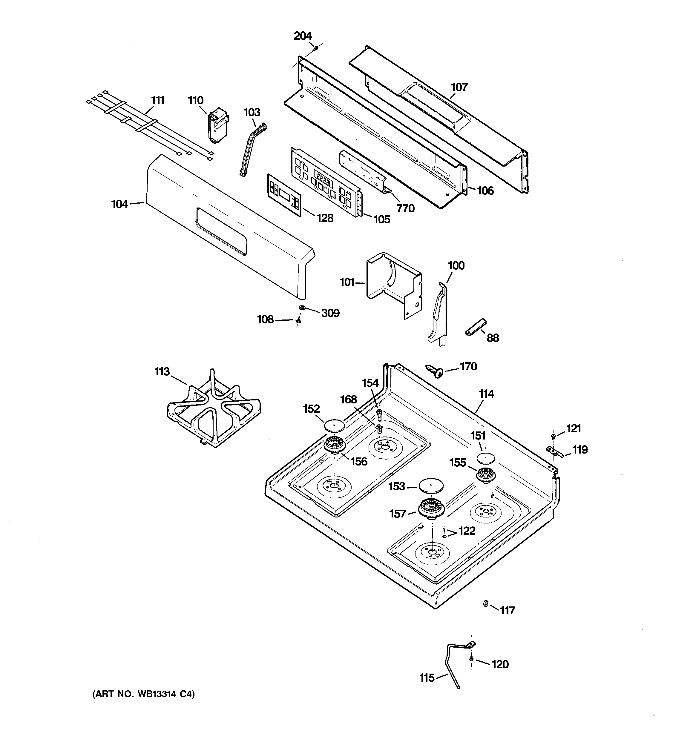 CONTROL PANEL & COOKTOP