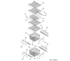 GE ZISB420DRI freezer shelves diagram