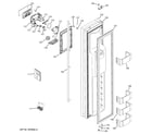 GE ZISS420DRISS freezer door diagram