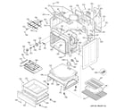 GE EER3000L02TW oven body parts diagram