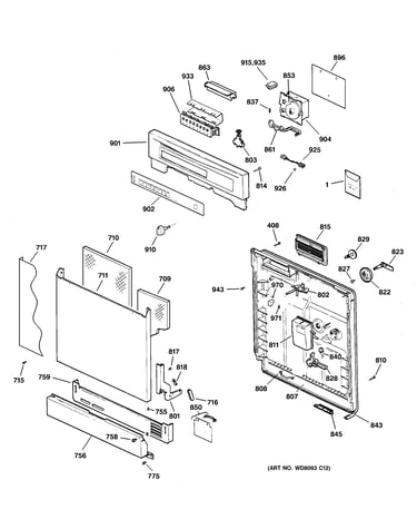 Escutcheon & door assembly
