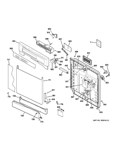 Escutcheon & door assembly