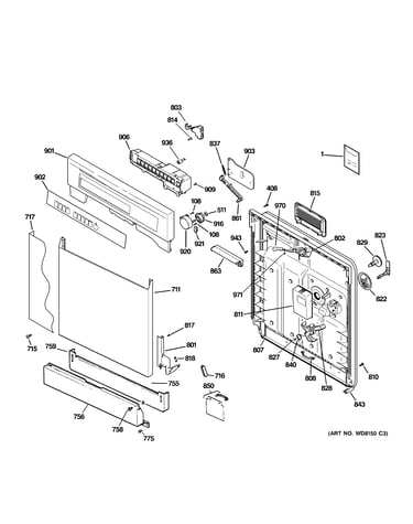 Escutcheon & door assembly