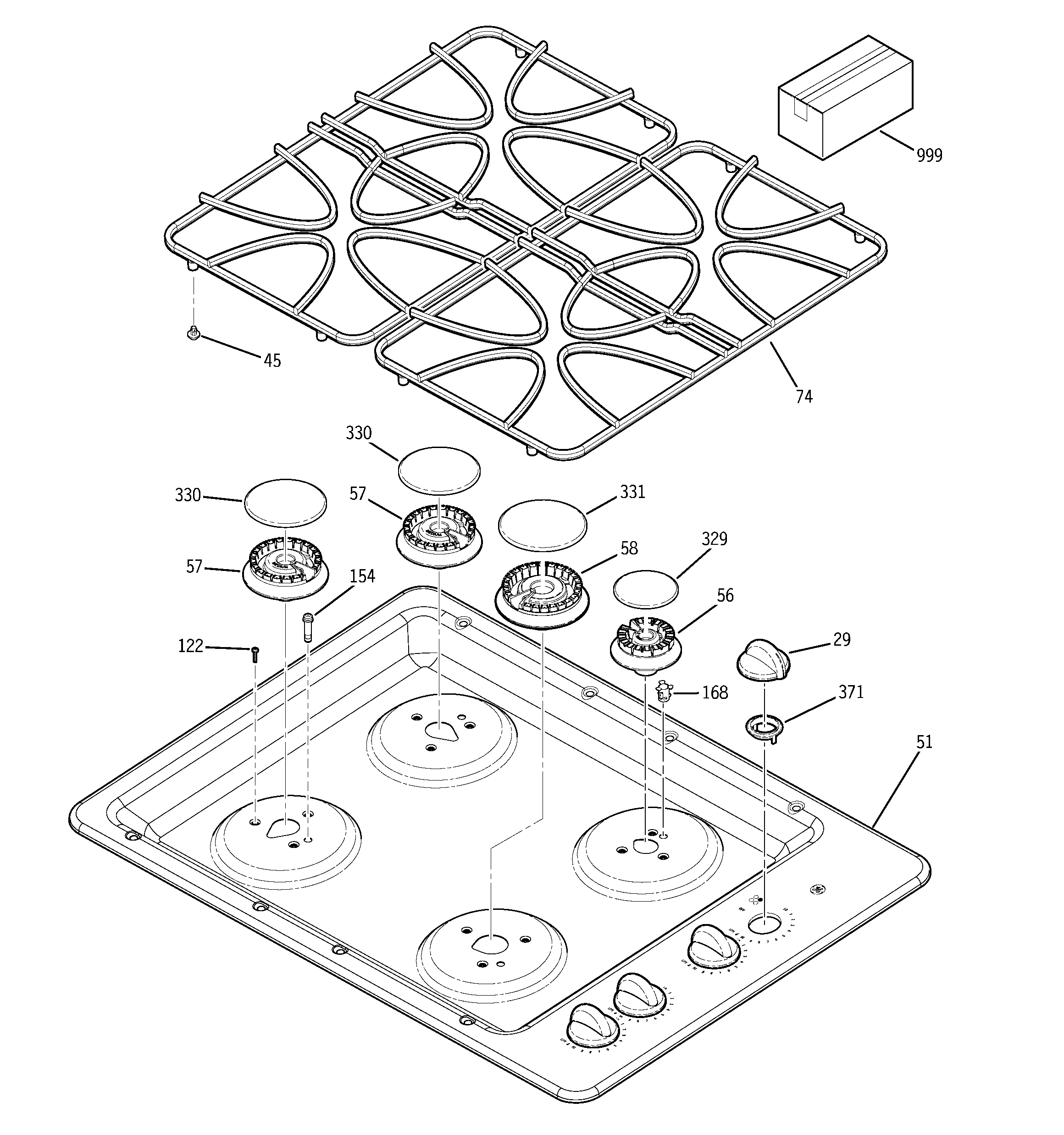Control panel & cooktop