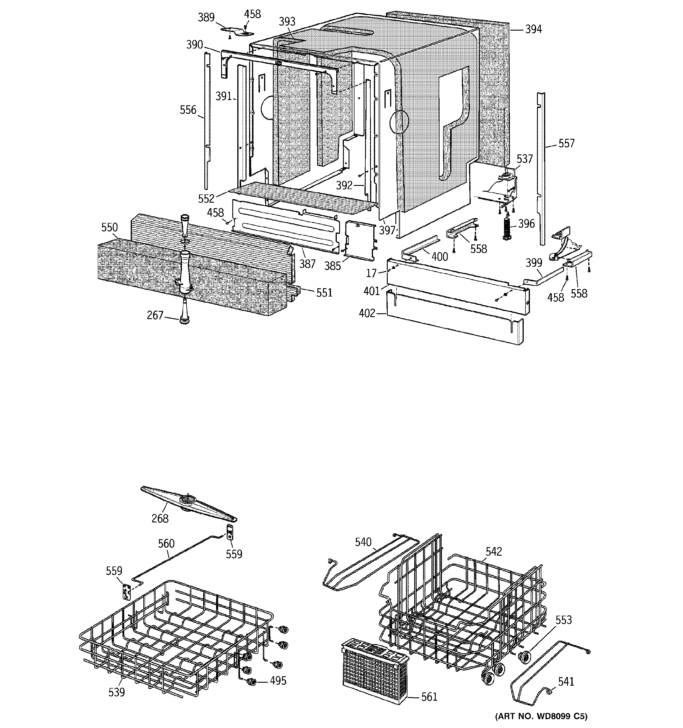 Basket & wrap assembly