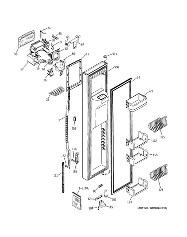 Freezer door