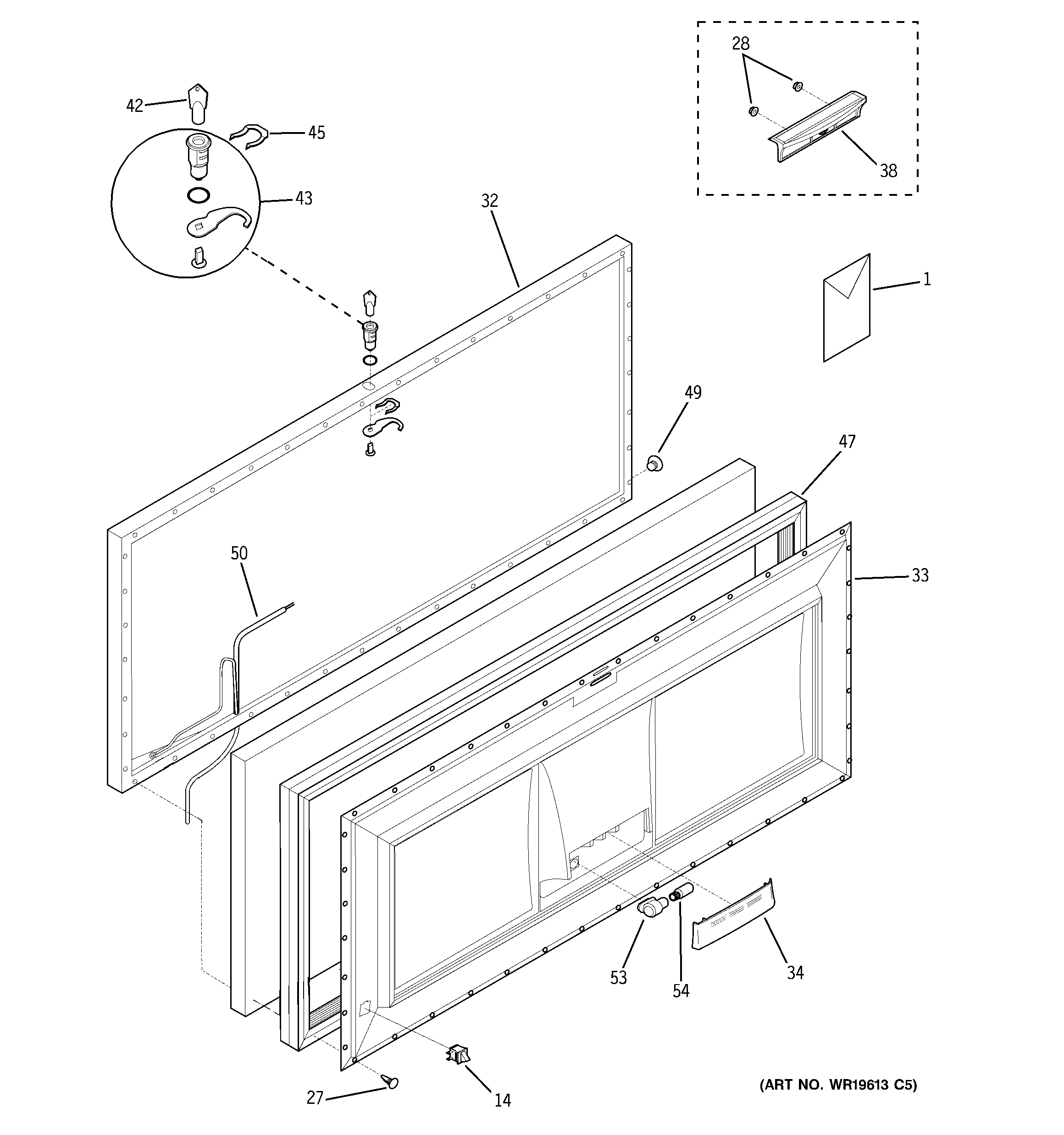 Freezer door