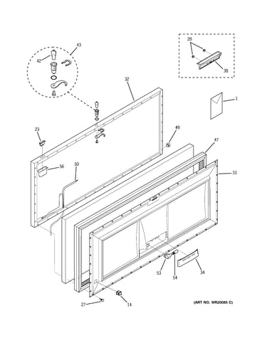 Freezer door