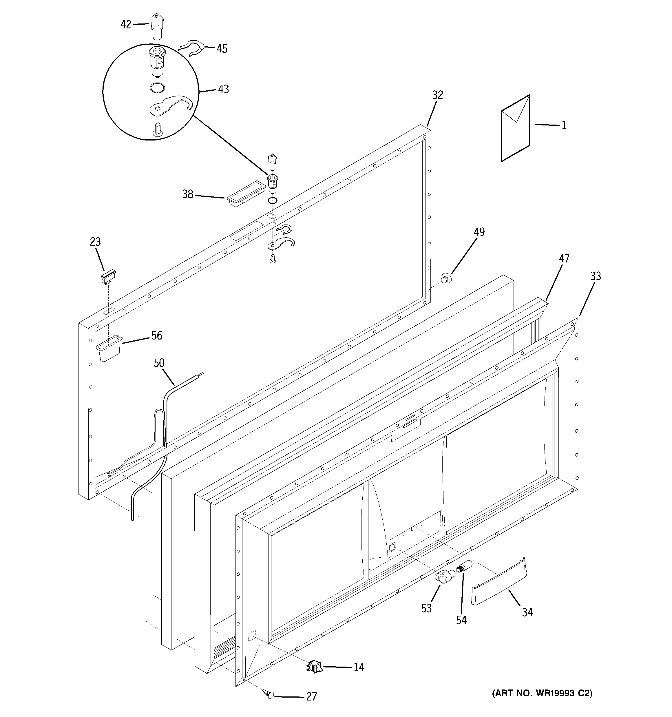 Freezer door