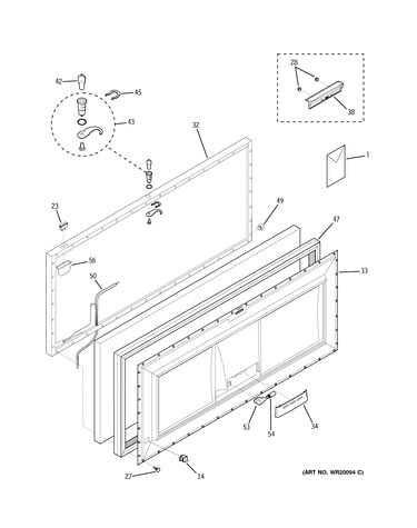Freezer door