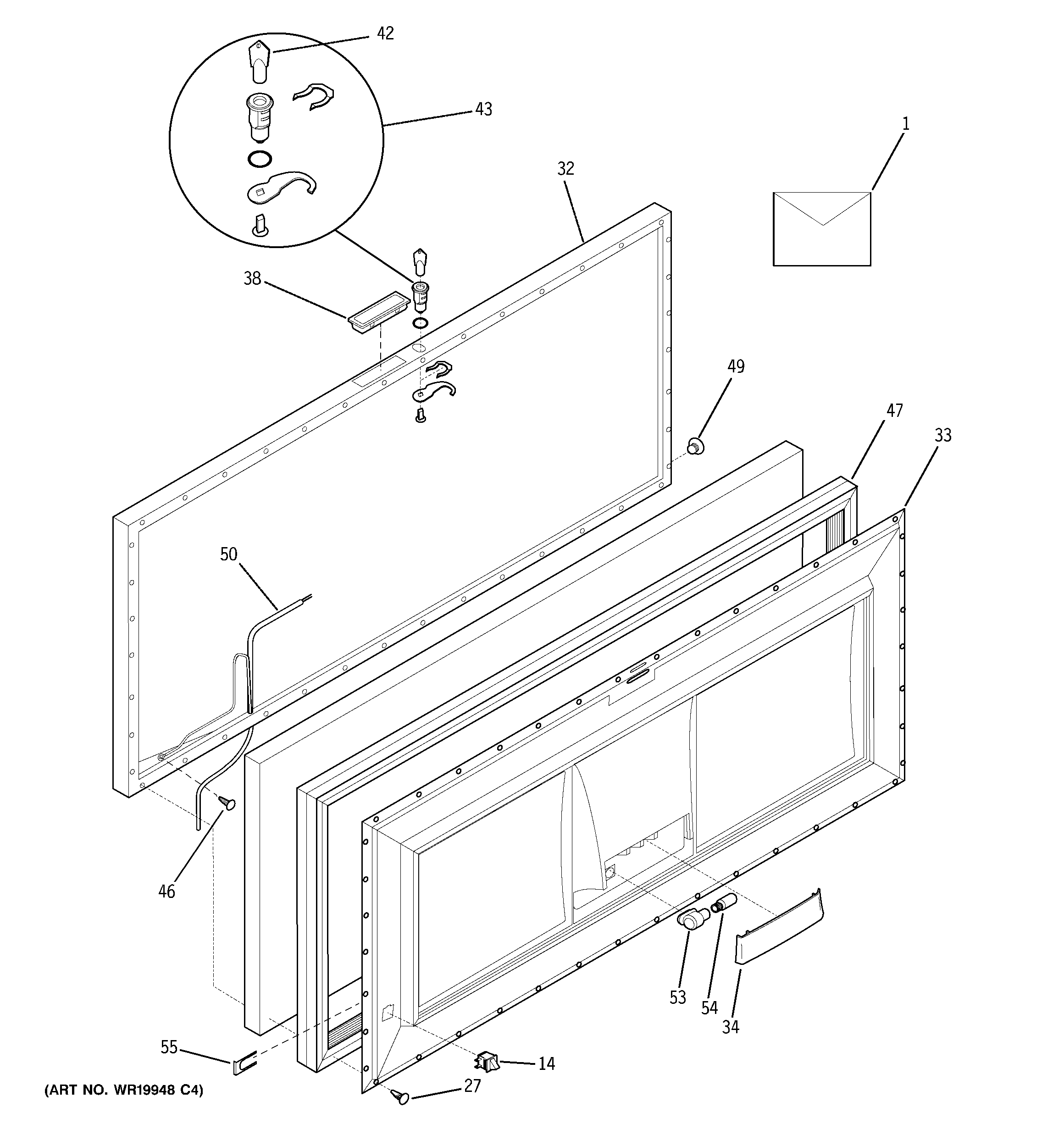 Freezer door