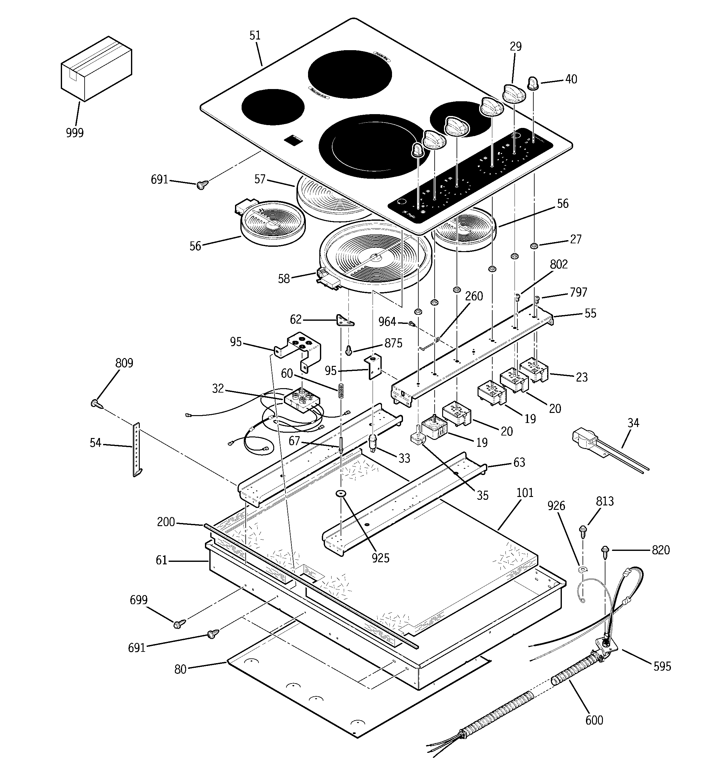 CONTROL PANEL & COOKTOP