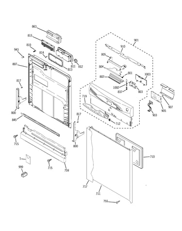 Escutcheon & door assembly