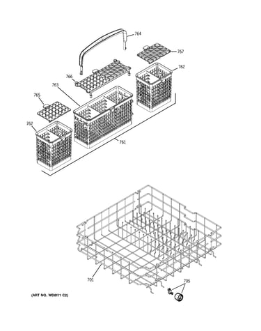 Lower rack assembly