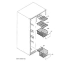 GE GCE21LGTAFNS freezer shelves diagram