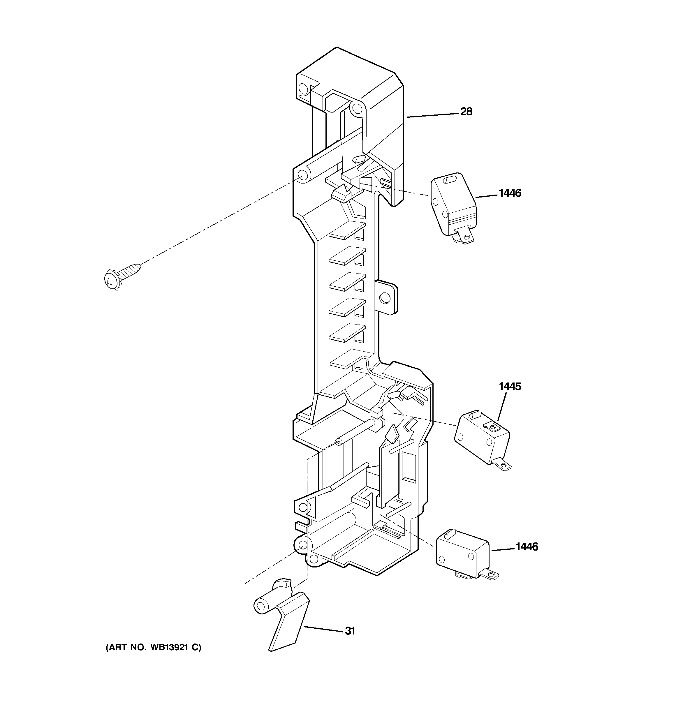 Latch board parts
