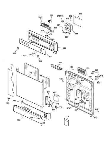 Escutcheon & door assembly