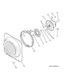 Upper oven convection fan