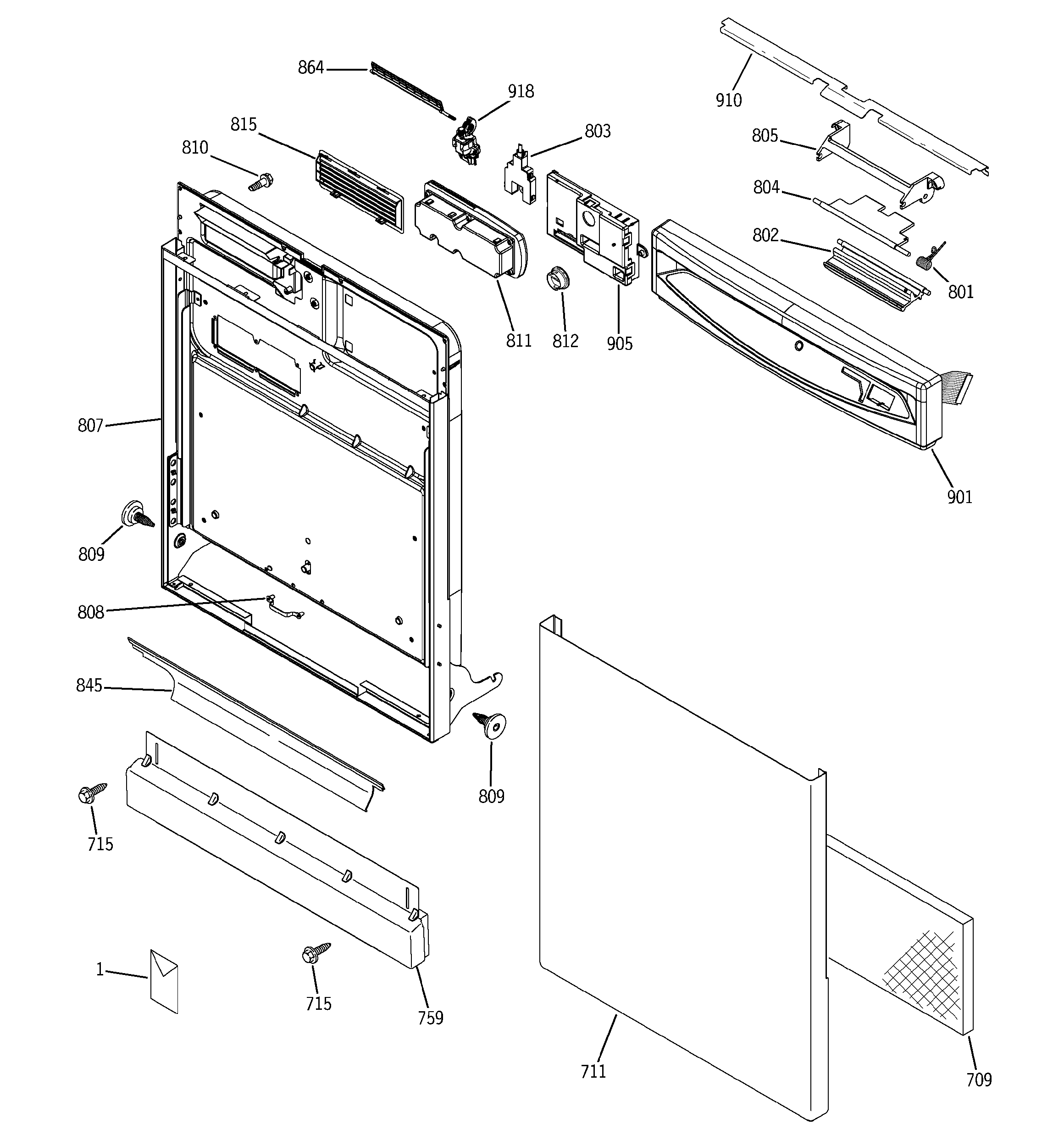 ESCUTCHEON & DOOR ASSEMBLY