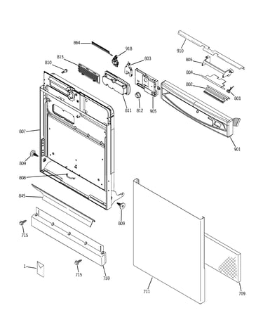 Escutcheon & door assembly