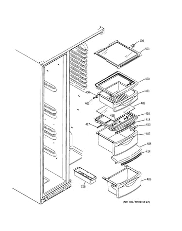 Fresh food shelves