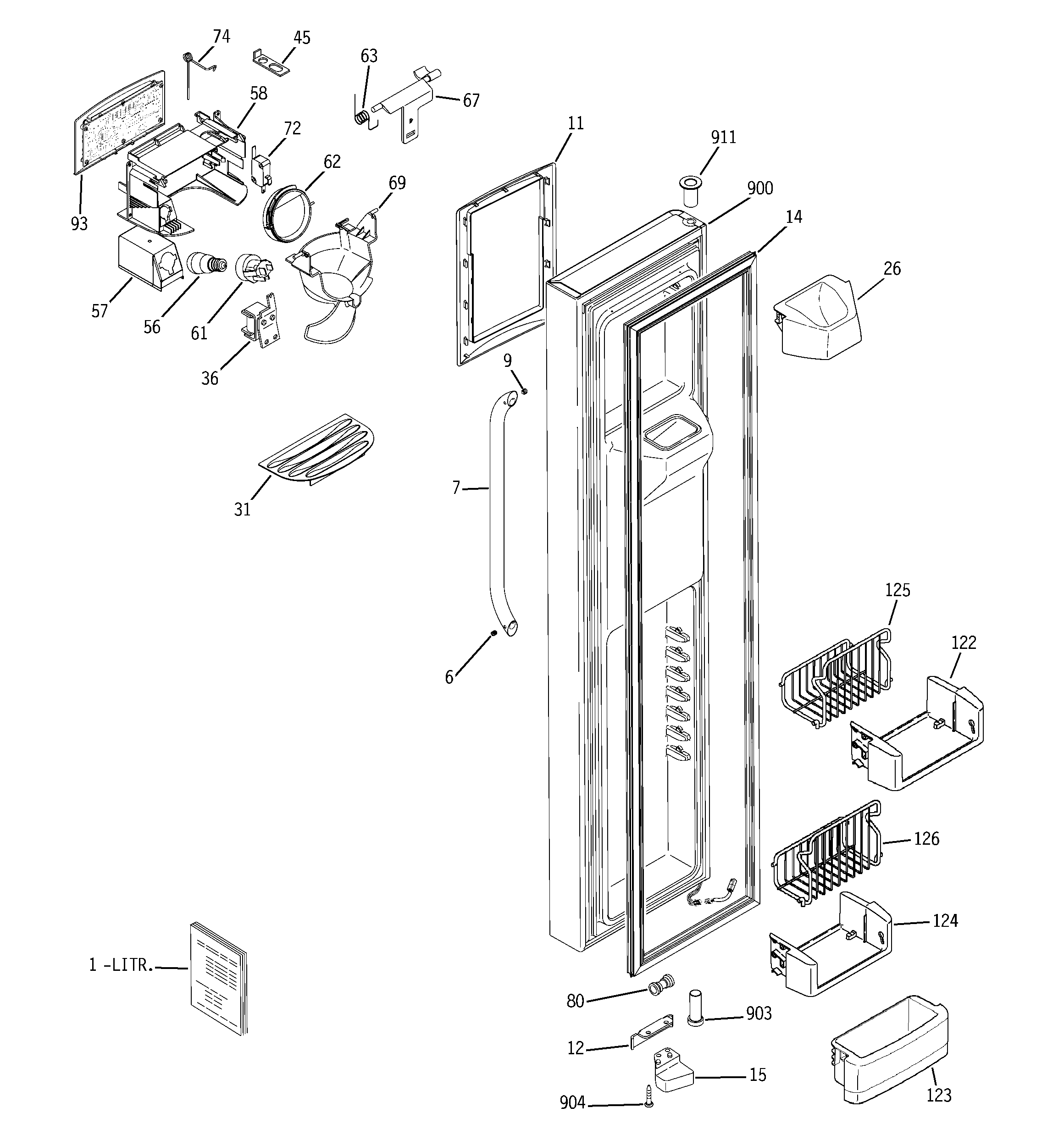Freezer door