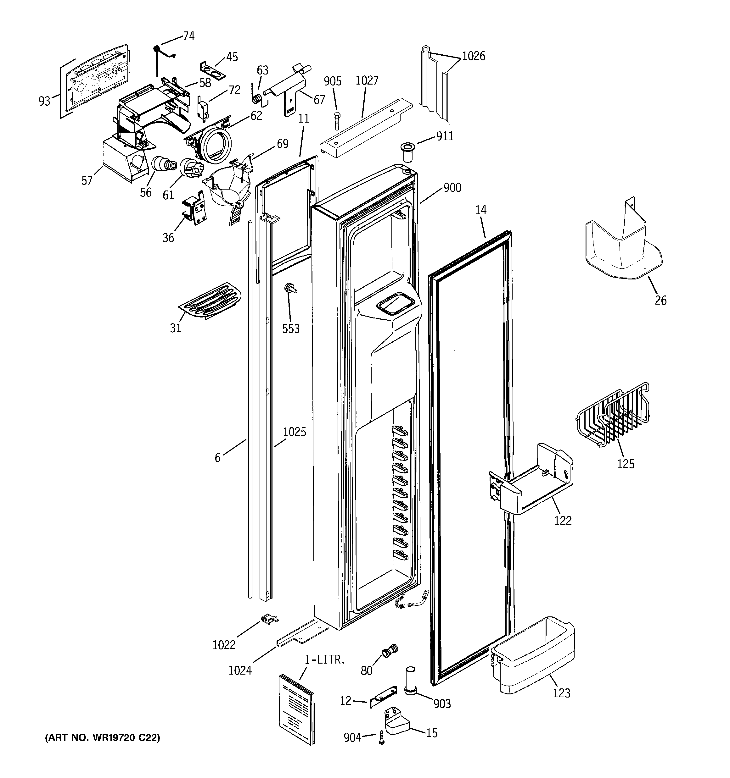 Freezer door