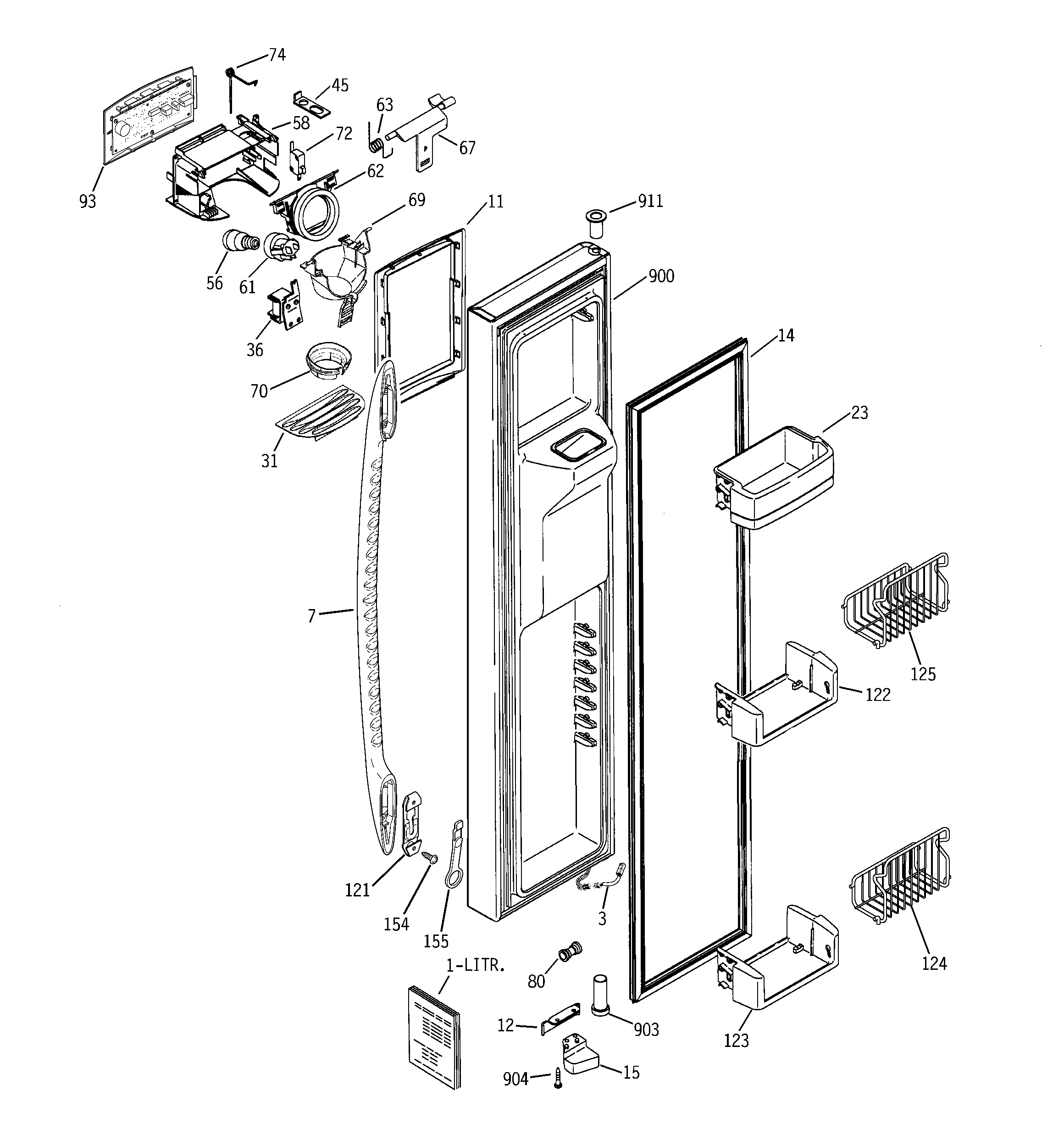 Freezer door
