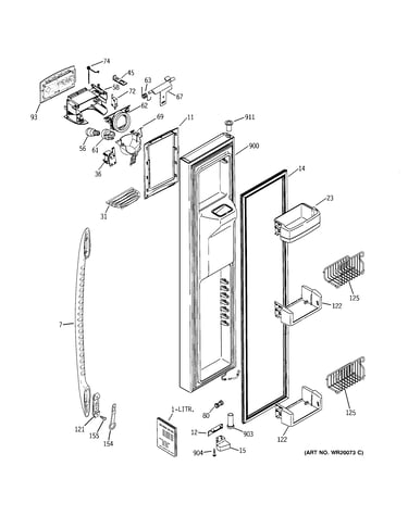 Freezer door