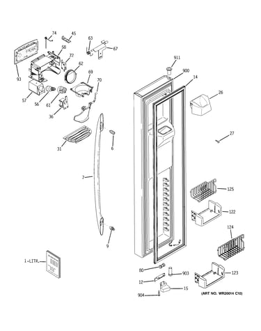Freezer door
