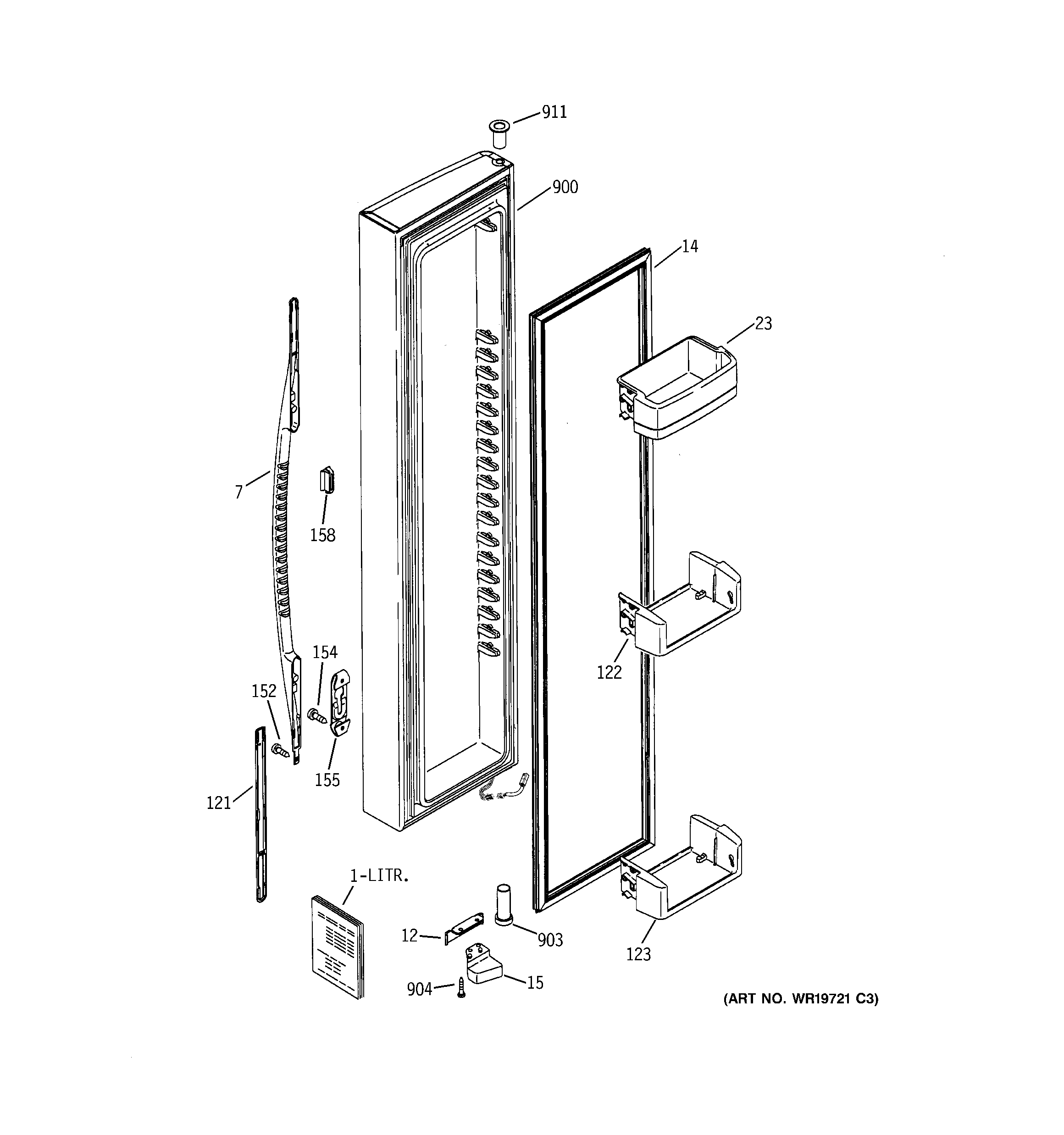 Freezer door