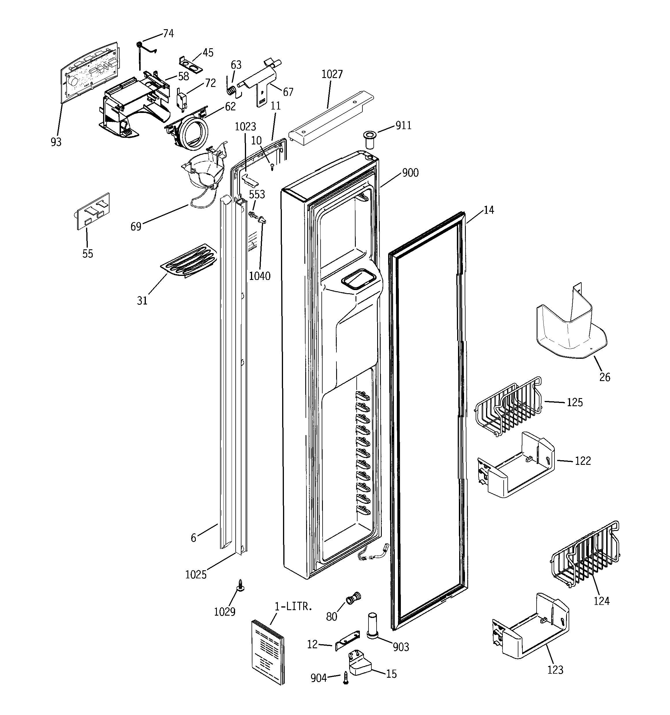 Freezer door