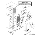 GE PSI23NSTESV freezer section diagram