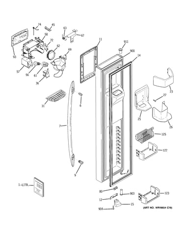 Freezer door
